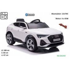 Audi E-Tron 4x4 (bel, črn) QLS-6688 Audi E-Tron 4x4 (bel, črn) QLS-6688
