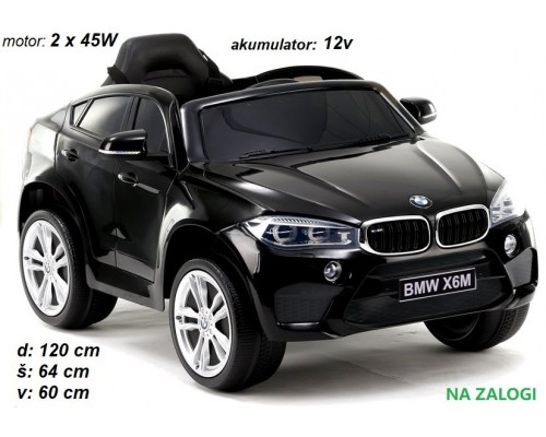 Avto na akumulator BMW X6M (črn)