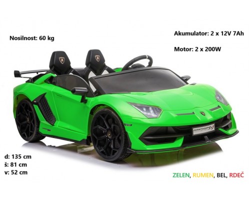 Lamborghini Aventador SX2028 XXL, 15 km/h; 24V; 400W