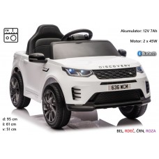 Land Rover Discovery DLS-K06 na akumulator 12V, FM radio, Bluetooth (bel, črn, rdeč, roza)