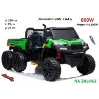 Otroški traktor na akumulator FARMER 24V 800W (zelen, črn) 🚜