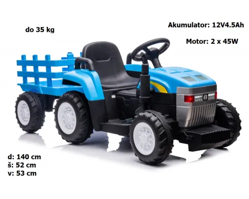 Otroški mini traktor A009B na akumulator 12V
