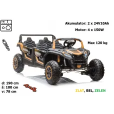 Otroški Buggy na akumulator za ŠTIRI otroke A033 600W (2 x 24V10Ah) Otroški Buggy na akumulator za ŠTIRI otroke A033 600W (2 x 24V10Ah)