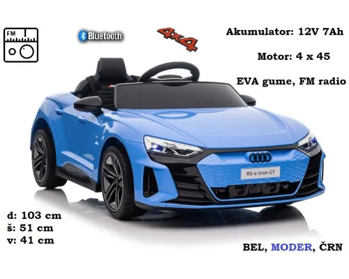 Audi E-Tron GT QLS-6888 4x4, EVA (bel, moder, črn)
