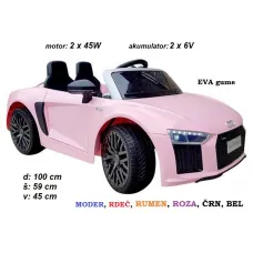 Audi R8 Spyder (rumen, roza, črn, bel, rdeč, moder)