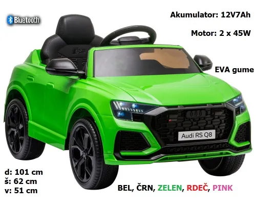 Otroški avto Audi RS Sport (bel, črn, zelen, rdeč, roza)