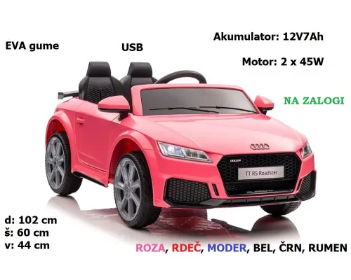 Otroški električni avto Audi TT RS