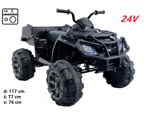 Otroški Quad štirikolesnik 24V (rdeč, bel, črn, zelen)