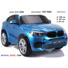 Avto na akumulator BMW X6M DVOSED (moder, rdeč, bel ali črn) 240W