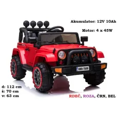 Otroški jeep BRD-7588 4x4 12V10Ah (bel, črn, rdeč)