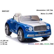 Otroški avto Bentley Mulsanne 12V (bel, moder, rdeč, črn, zelen) JE1006
