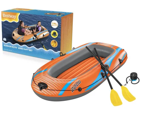 Napihljiv čoln z 2 sedežema 246 x 122 cm - Bestway 61145