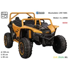 Buggy Arctic Cat WILDCAT XX 24V14AH 800W (zlat, zelen, bel) Buggy Arctic Cat WILDCAT XX 24V14AH 800W (zlat, zelen, bel)