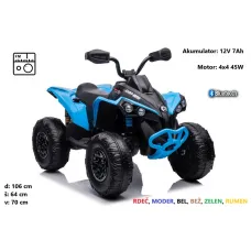 Otroški CAN AM CA002 na akumulator 12V; pogon 4X4; Bluetooth, FM radio
