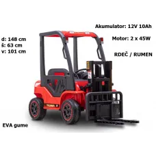 Otroški VILIČAR XL na akumulator 12V10Ah - DLS08 (rumen ali rdeč)