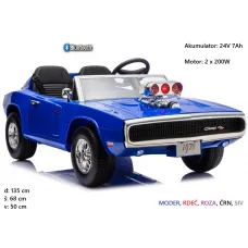 Otroški avto na akumulator Dodge Charger R/T 24V (moder, rdeč, roza, črn, siv) 🚗