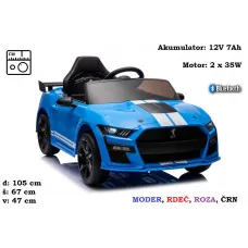 Otroški avto Ford Mustang GT500 Shelby (moder, rdeč, roza ali črn)