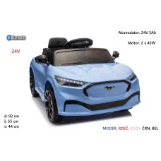 Ford Mustang Mach-E 24V (moder, rdeč, roza, bel, črn) Bluetooth