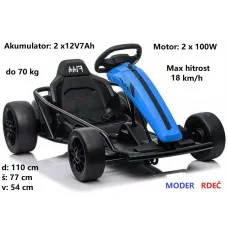 Otroški GOKART na akumulator SX1968 200W (moder, rdeč, bel)