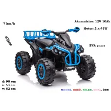 Otroški štirikolesnik GTS1199 na akumulator 12V10Ah (moder, rdeč, roza, črn, zelen)