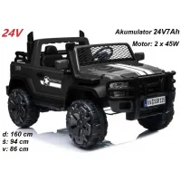 Črn otroški JEEP ysa026 na akumulator 24V7Ah