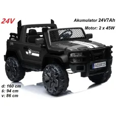 Črn otroški JEEP ysa026 na akumulator 24V7Ah