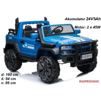 Otroški JEEP na akumulator YSA026 (24V7Ah) moder