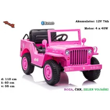 Otroški JEEP JH103 4x4 12V7Ah (roza, bež, zelen ali črn)
