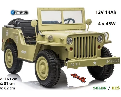 Otroški JEEP JH101 4x4 12V14Ah (bež)
