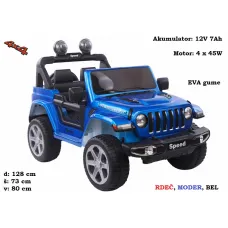 Otroški Jeep FT-938 4x4; 12V (moder, črn, rdeč, bel ali roza)