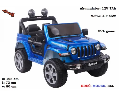Otroški Jeep FT-938 4x4; 12V (moder ali roza)
