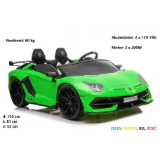 Lamborghini Aventador SX2028 XXL, 15 km/h; 24V; 400W