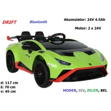 Otroški Lamborghini STO DRIFT 24V (bel, moder, zelen, siv)