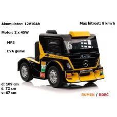Otroški Mercedes Axor XMX622 na akumulator 12V10Ah (zelen, moder, rdeč)