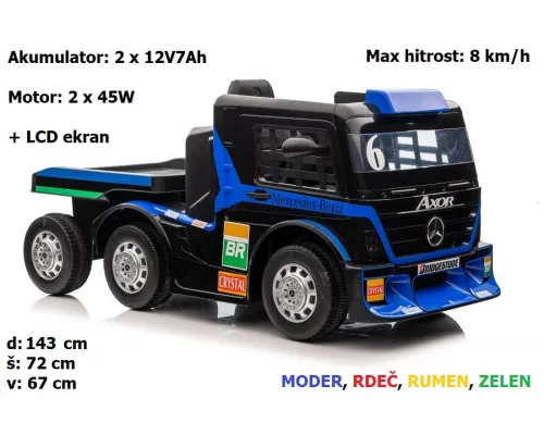 Otroški Mercedes XMX622B s prikolico