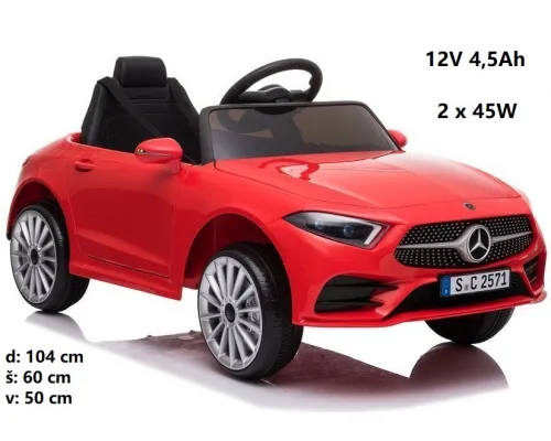 Rdeč otroški Mercedes CLS 350 na akumulator 12VAh