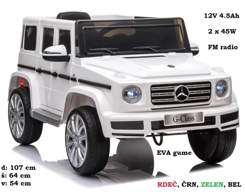 Otroški Mercedes G500 na akumulator 12V + FM radio