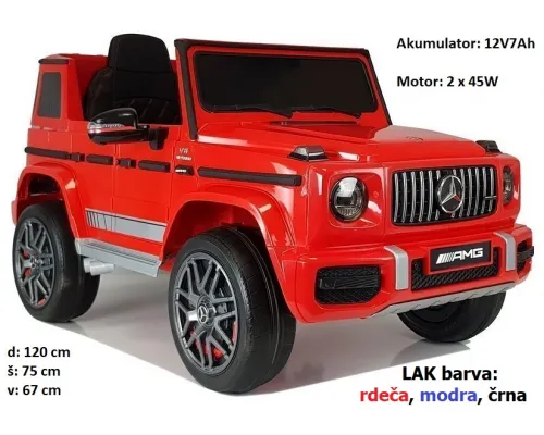 Otroški Mercedes G63 (črn, rdeč ali bel)