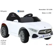 Mercedes KL-1666-1; 12V, Bluetooth (bel, rdeč)