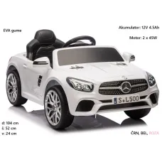 Otroški avto Mercedes SL500 na akumulator 12V S506 (bel, črn, roza)