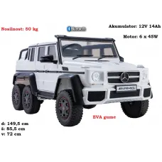 Mercedes G63 XL, 4x45W; 2 x 12V7Ah (do 50 kg) Mercedes G63 XL, 4x45W; 2 x 12V7Ah (do 50 kg)