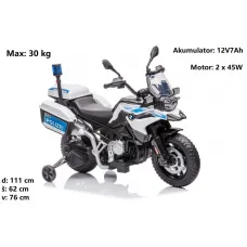 Otroški policijski motor BMW - JT5002B