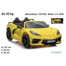 Otroški avto Corvette Stingray TR2203 (rumen)