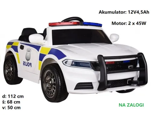 Otroški policijski avto Max 12V