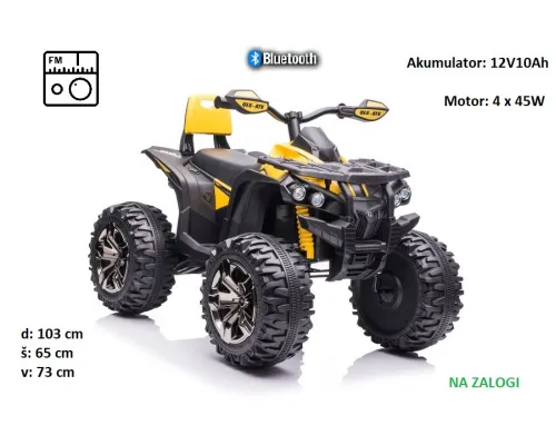 Otroški štirikolesnik na akumulator 12V; 4x4