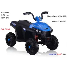 Štirikolesnik S601 90W (moder, rdeč, bel)