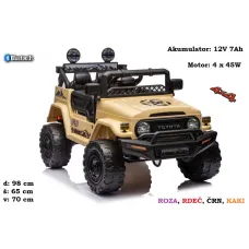 Toyota FJ 4X4, 12V7Ah, Bluetooth (bel, rdeč, bež, roza)