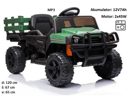 otroški traktor na akumulator BDM0926 (zelen ali rdeč)