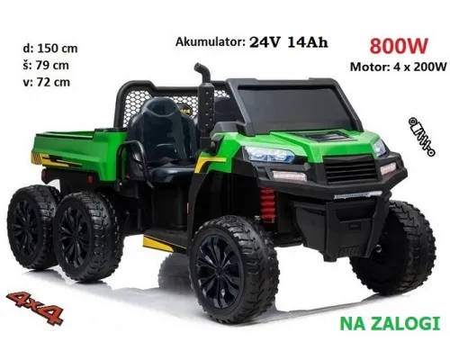 Otroški traktor na akumulator FARMER 24V 800W