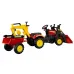 Traktor bager na pedala s prikolico in žlico Benson